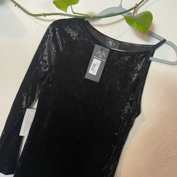 Armani Exchange Velvet  Black Dress - Picture 4 of 6